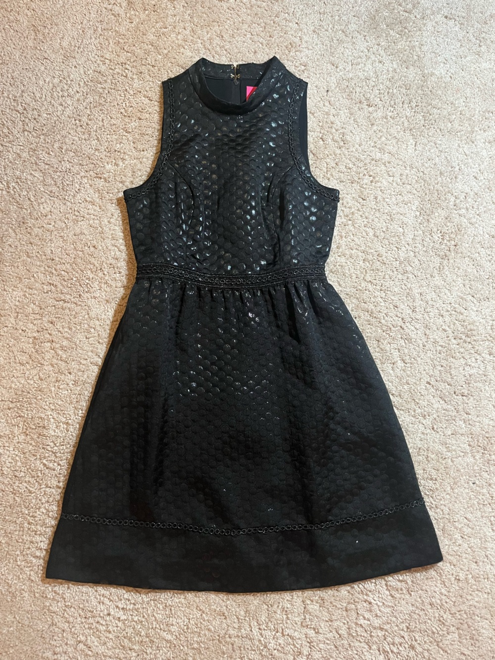NWT Lilly Pulitzer Black Textured Sleeveless Mini Dress